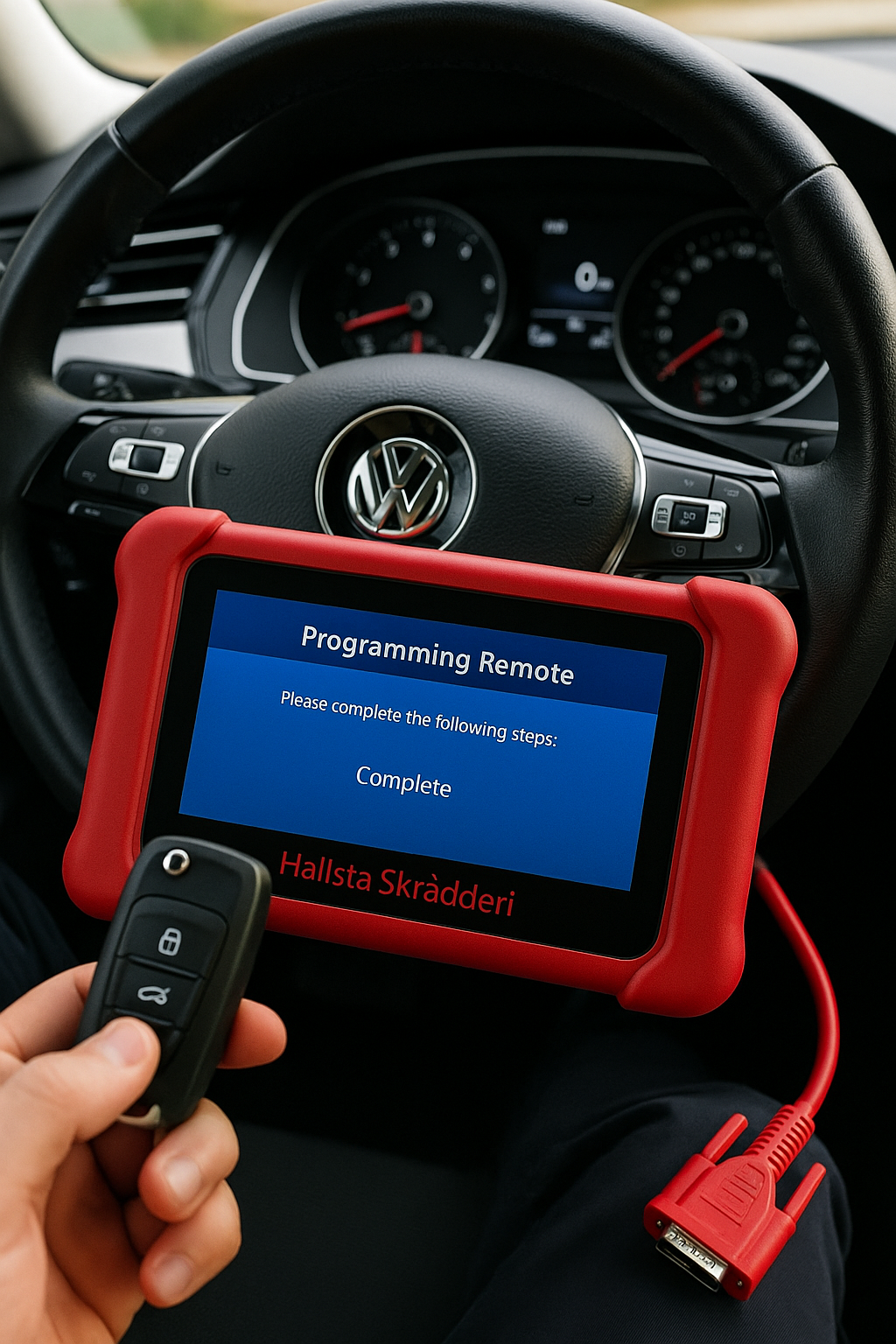 Programmering av bilnycklar i Hallstahammar – bilnyckel kodas med diagnosverktyg hos Hallsta Skrädderi & Skoservice