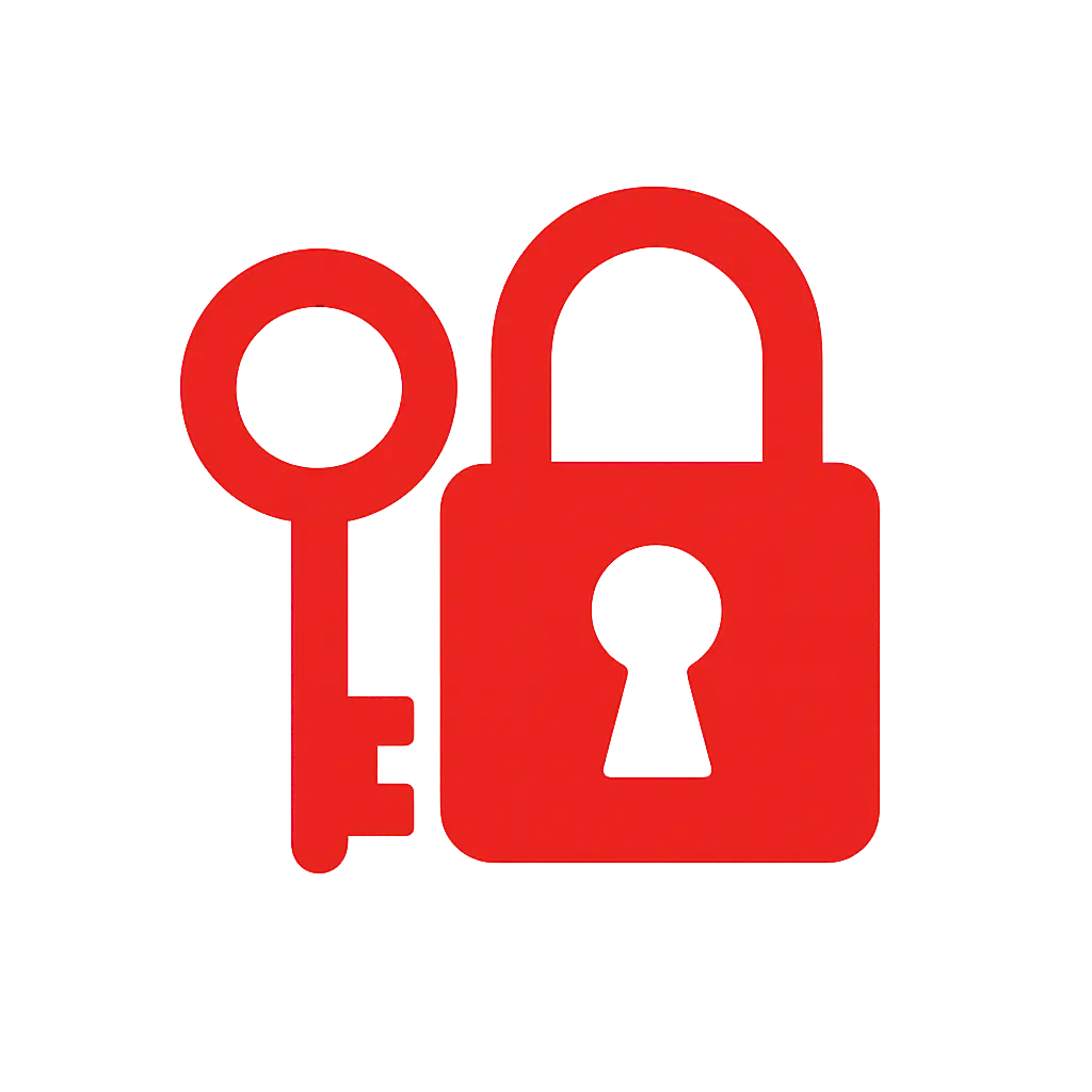 Nyckelservice ikon – nyckel och hänglås